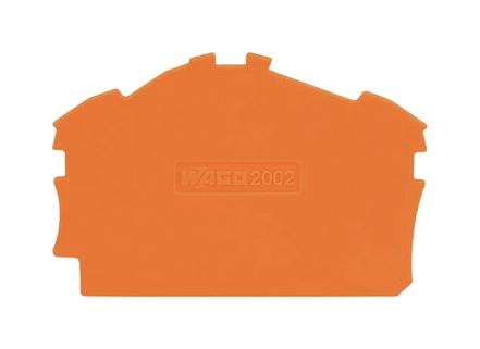 WAGO 2002-6392 End And Intermediate Plate, Rail, Orange