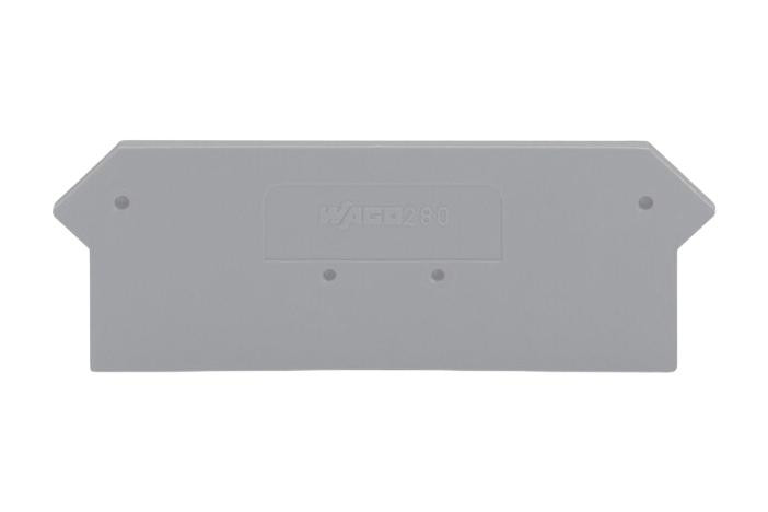 WAGO 280-316 End And Intermediate Plate, Rail, Grey