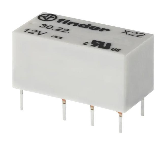 Finder Relays Relays 30.22.7.012.0020 Signal Relay, Dpdt, 12Vdc, 2A, Th