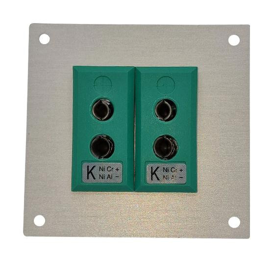 Labfacility Is-K-Ff + Fsp-2 Thermocpl Connector, W/panel, Socket, K, 2Way