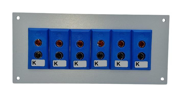 Labfacility Js-K-Ff + Fsp-6 Thermocpl Connector, W/panel, Socket, K, 6Way