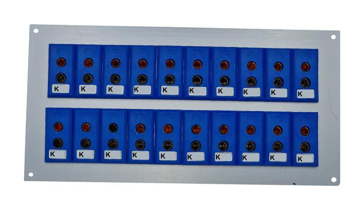 Labfacility Js-K-Ff + Fsp-20 Thermocpl Connector W/panel, Socket, K, 20Way