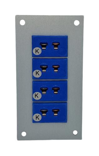 Labfacility Jm-K-Ff + Fmp-4 Thermocpl Connector, W/panel, Socket, K, 4Way