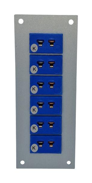 Labfacility Jm-K-Ff + Fmp-6 Thermocpl Connector, W/panel, Socket, K, 6Way