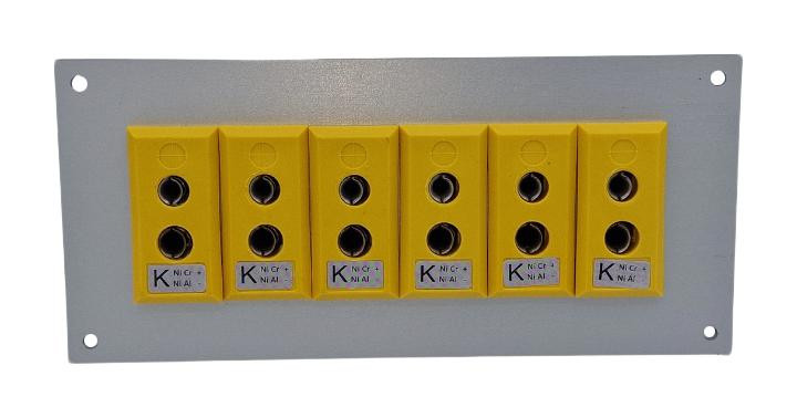 Labfacility As-K-Ff + Fsp-6 Thermocpl Connector, W/panel, Socket, K, 6Way