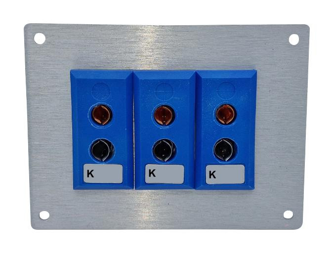 Labfacility Js-K-Ff + Fsp-3 Thermocpl Connector, W/panel, Socket, K, 3Way