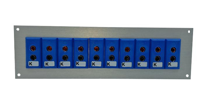 Labfacility Js-K-Ff + Fsp-10 Thermocpl Connector W/panel, Socket, K, 10Way