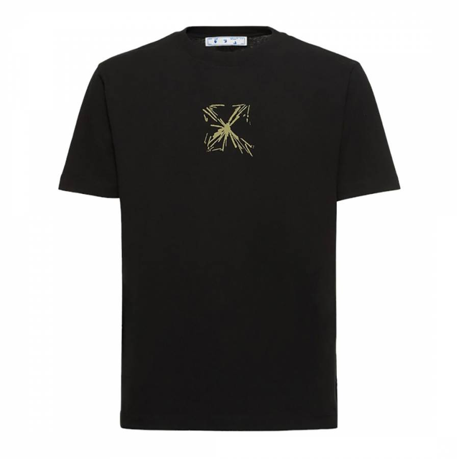 Black Splash Arrow Cotton T-Shirt