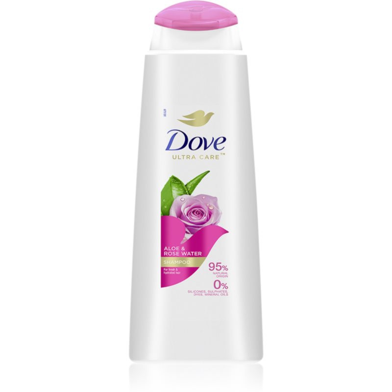 Dove Aloe & Rose Water shampoo for hydration and shine 400 ml