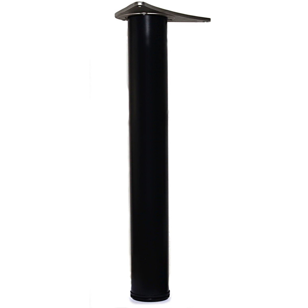 2 x 1100mm Adjustable Black Breakfast Bar Worktop Support Table Leg 60mm Diameter