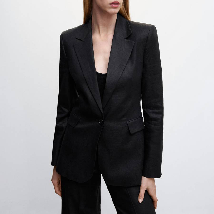 Black Suit Linen Blazer