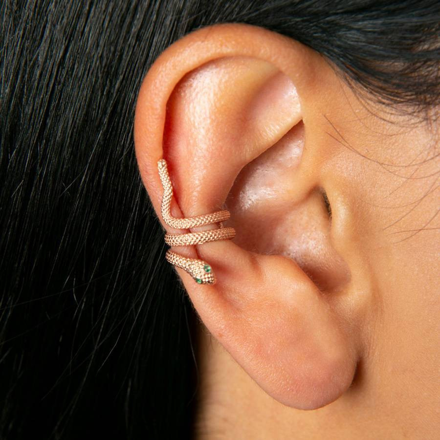 Gold Snake Cartilage Earring
