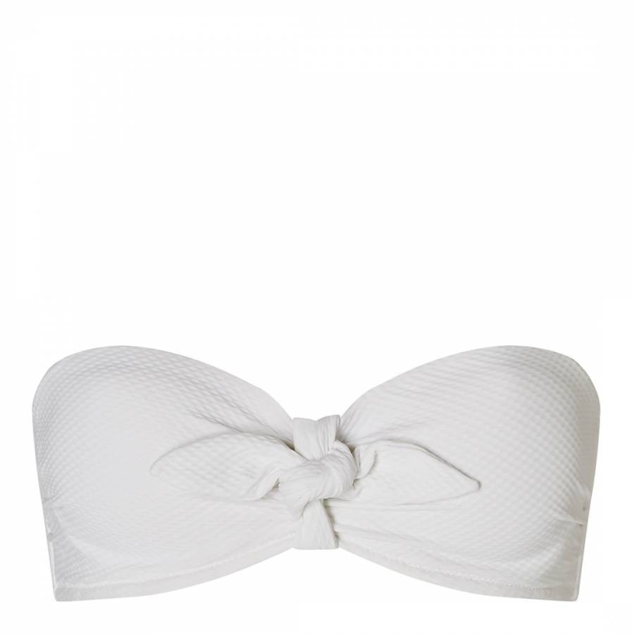 White Antibes Bow Bandeau Top