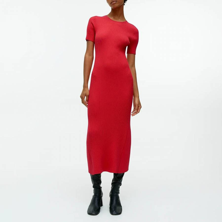 Red Fitted Maxi Dress