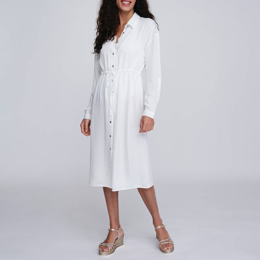 White Alora Shirt Dress