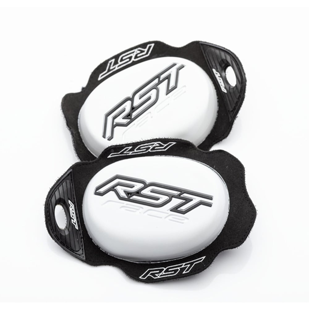 RST TPU Standard Knee Sliders With Puller White Black Size