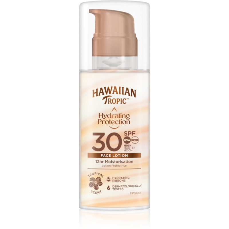 Hawaiian Tropic Hydrating Protection Face Lotion facial sunscreen SPF 30 50 ml