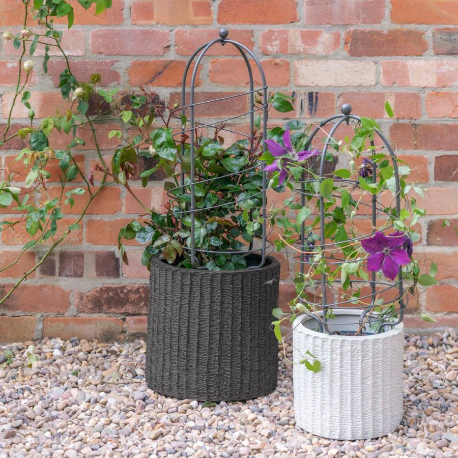 Outdoor Pot Plant Support Zinc H64cm D26cm