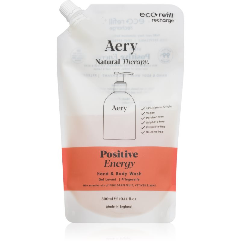 Aery Aromatherapy Positive Energy liquid soap for hands and body refill 300 ml