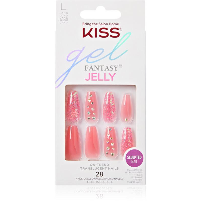 KISS Gel Fantasy Jelly false nails 28 pc