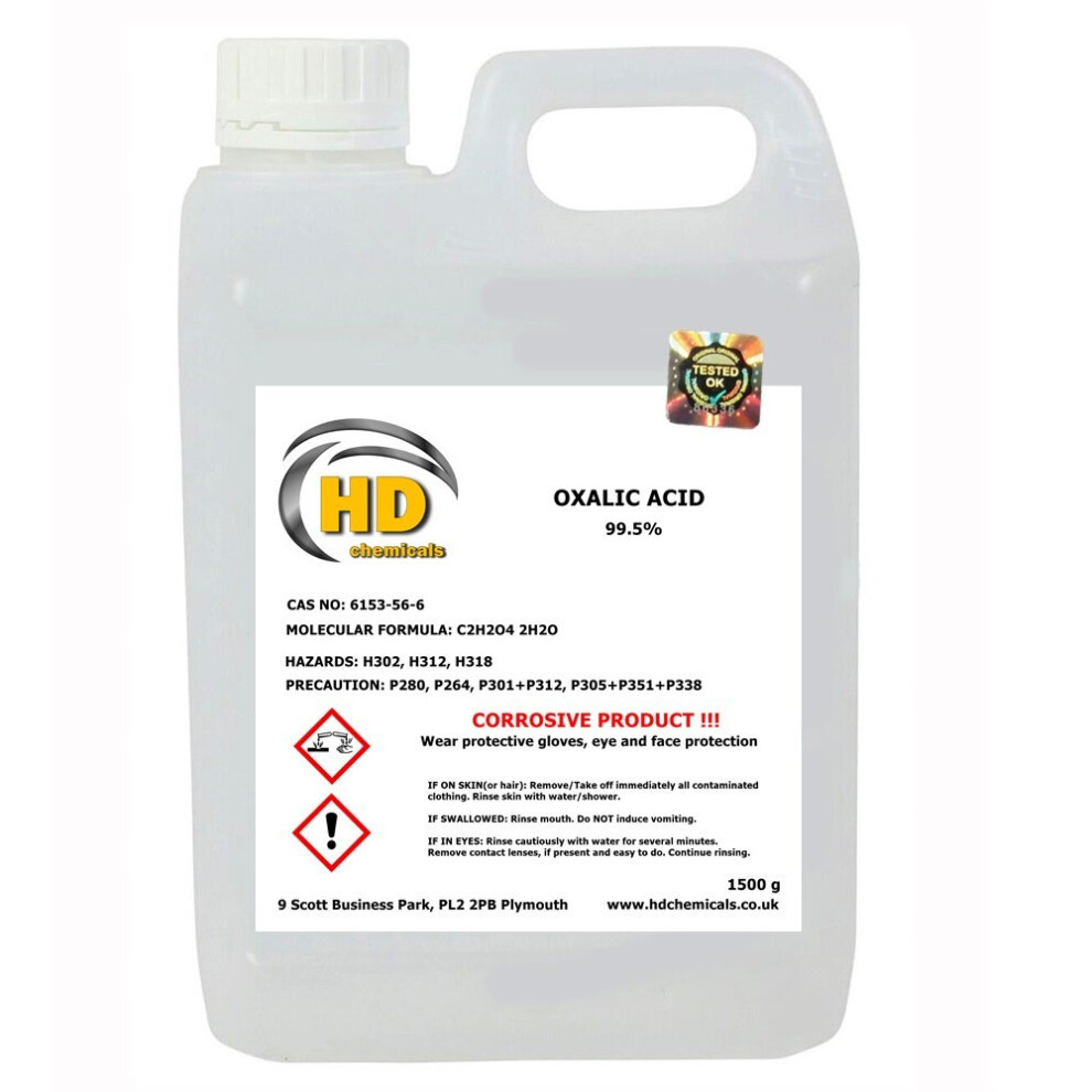(1500g) Oxalic Acid 99.5% Pure Crystals Stain Rust Remover
