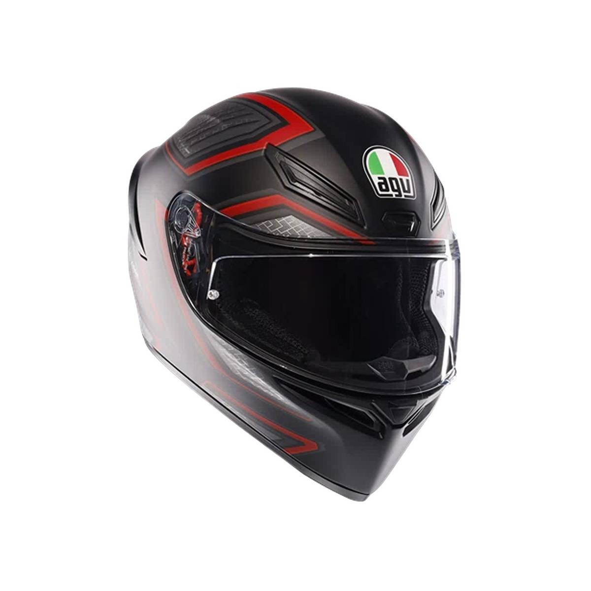 AGV K1 S E2206 Sling Full Face Helmet Matt Black Red Size XL