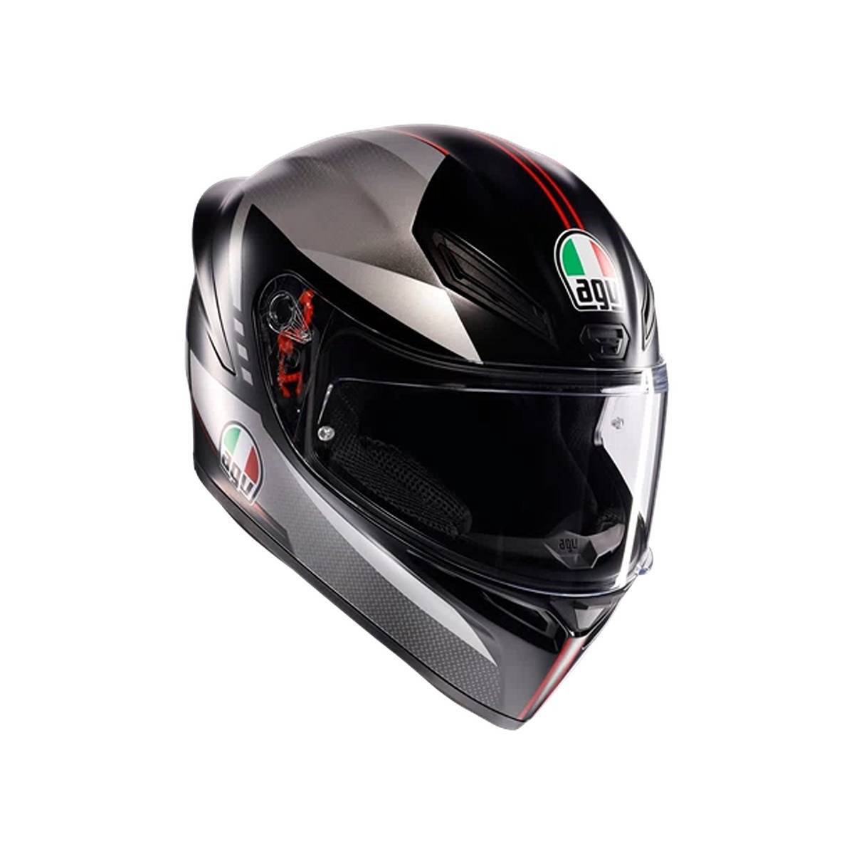 AGV K1 S E2206 Full Face Helmet Lap Matt Black Grey Red Size L