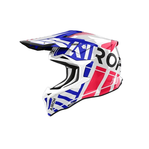 Airoh Strycker Brave Blue Red Offroad Helmet Size S