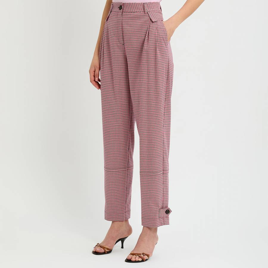 Pink Olivo Check Trousers