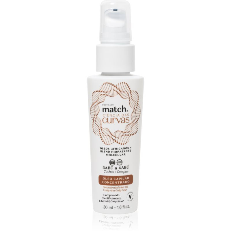 oBoticário Match Science of Curves hair oil for wavy and curly hair 50 ml