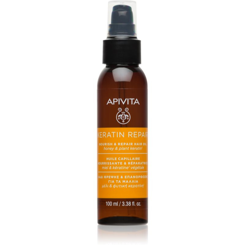 Apivita Keratin Repair Nourish Repair Hair Oil hair oil for dry and damaged hair 100 ml