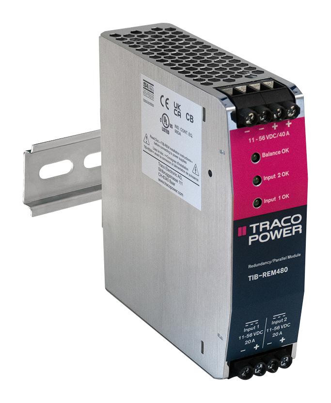 TRACO Power Tib-Rem480 Redundancy Module, Ac-Dc Power Supply