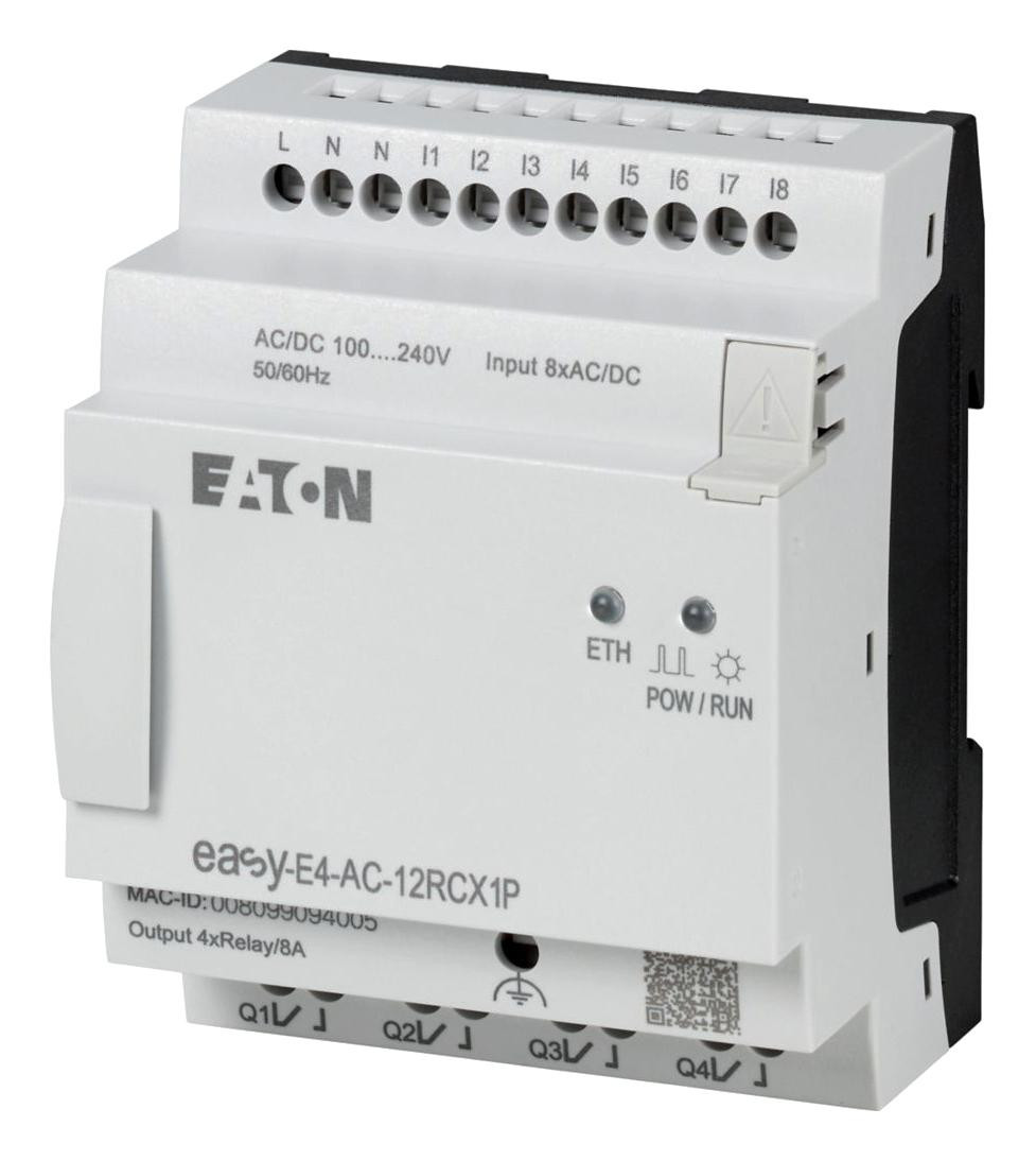 Eaton Moeller Easy-E4-Ac-12Rcx1P Control Relay, 8 I/4 O, 85 To 264Vac
