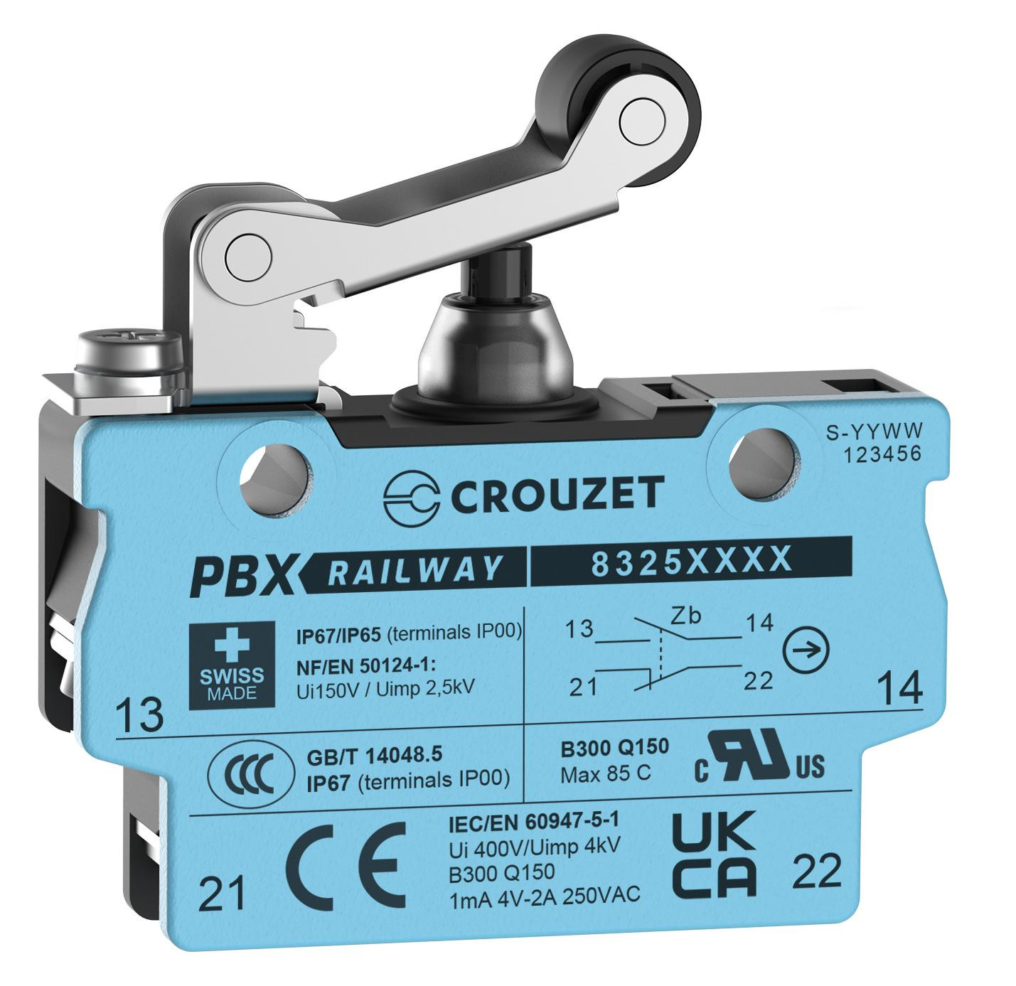 Crouzet 83250223 Microswitch, Spdt, 2A, 250Vac, 2.4N