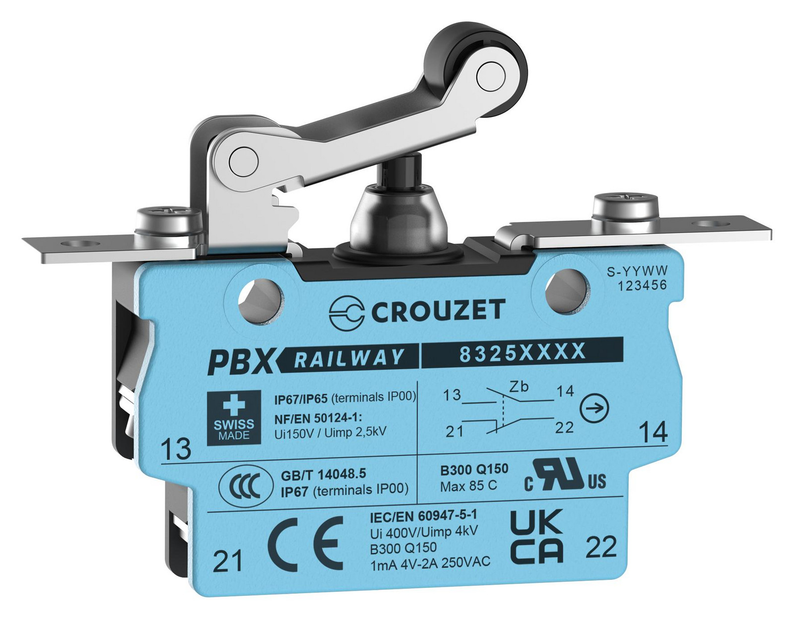 Crouzet 83254224 Microswitch, Spdt, 2A, 250Vac, 2.4N