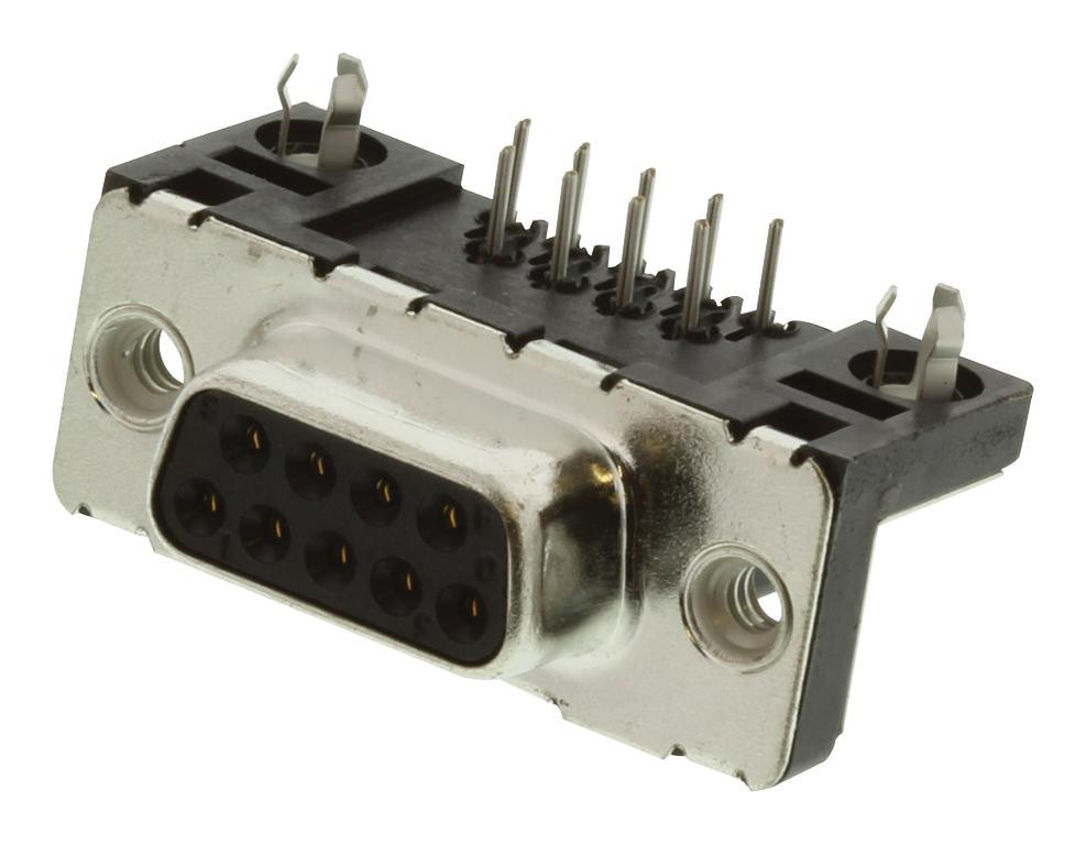 Amphenol Communications Solutions D09S33E4Gx00Lf D Sub Connector, R/a Rcpt, 9P, De, Panel