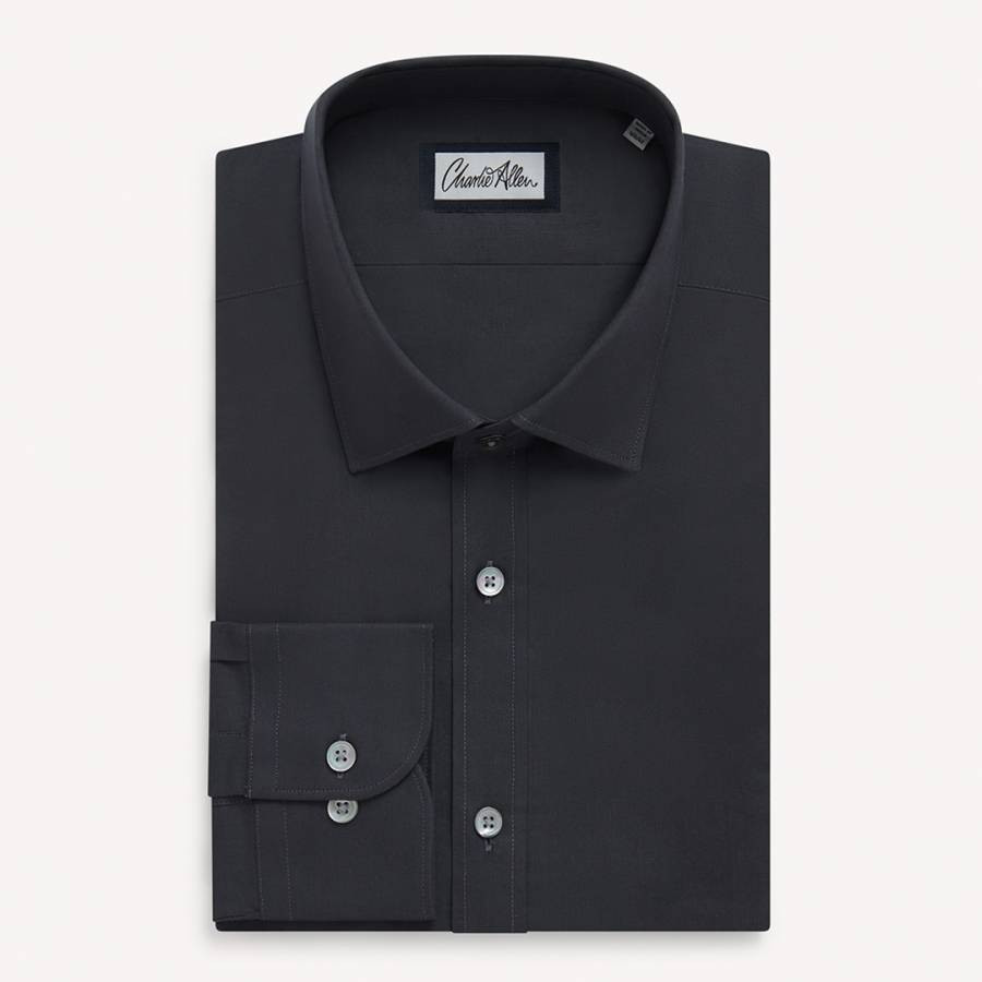 Black/Navy Regular Fit Cotton Shirt