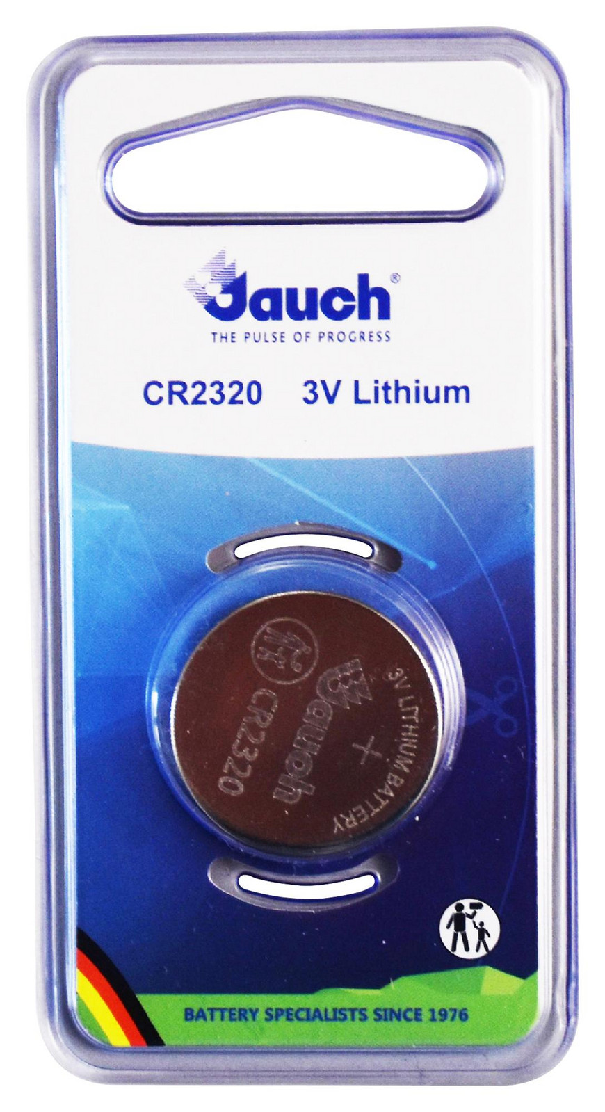 Jauch Cr2320 Battery, 3V, 155Mah, Pressure Contact