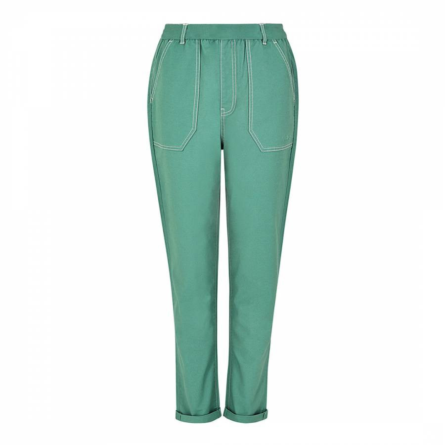 Green Malorri Cotton Trouser