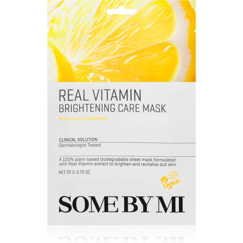 Some By Mi Clinical Solution Vitamin Brightening Care Mask brightening sheet mask with antioxidant effect 20 g