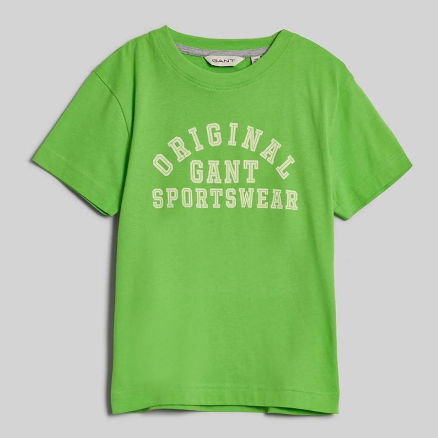 Kids Green Original Sportswear Cotton T-Shirt