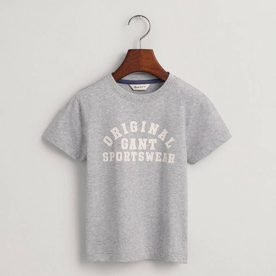Kids Grey Original Sportswear Cotton T-Shirt