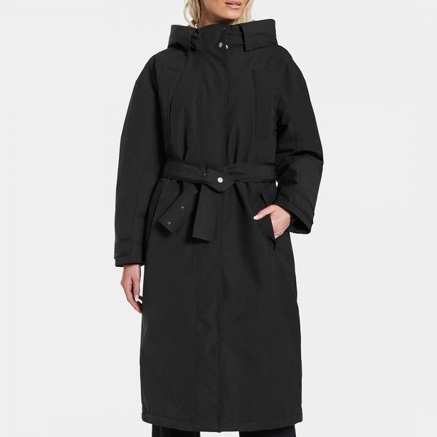 Black Waterproof Elvy Oversized Long Parka