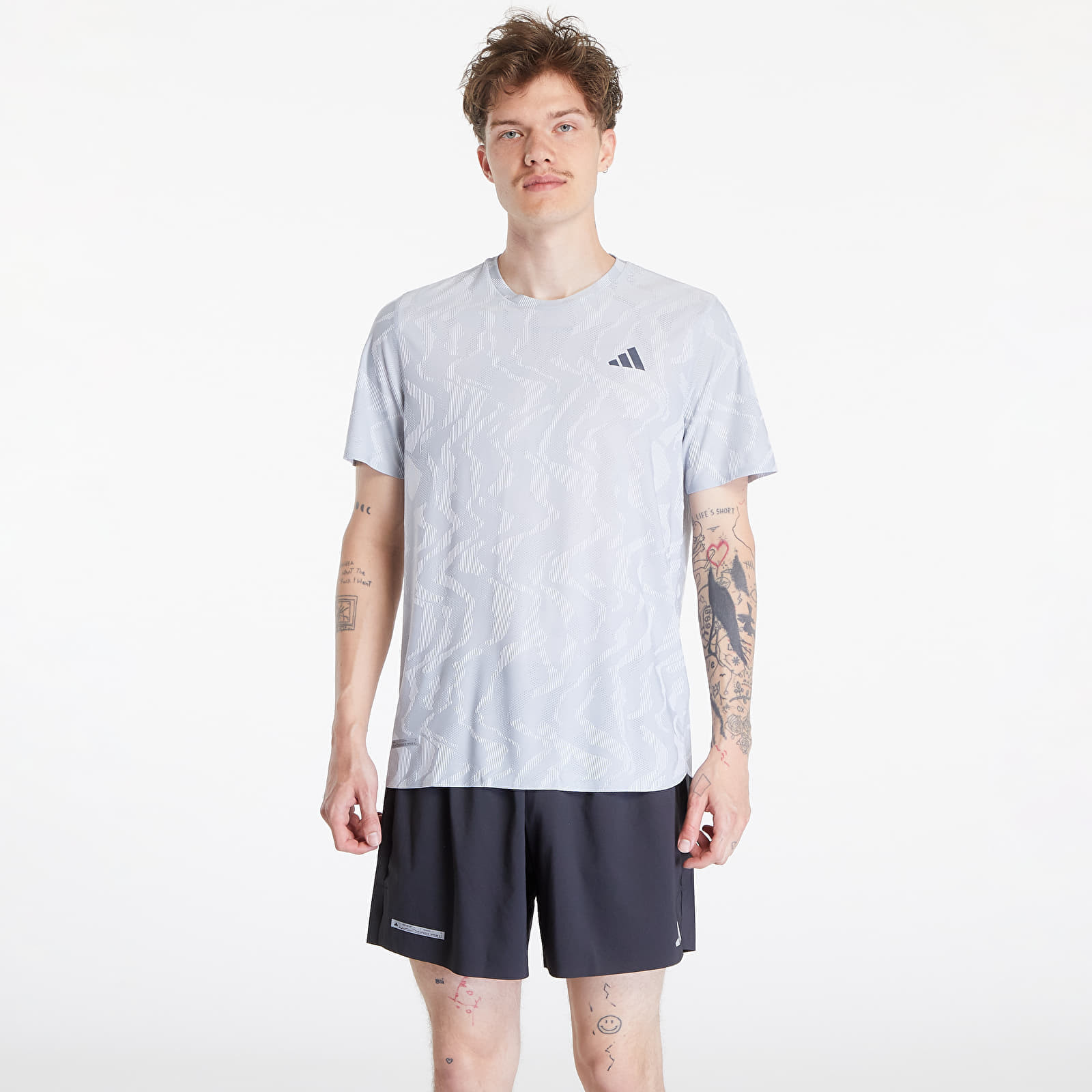 adidas Ultimate Engineered Running T-Shirt Halo Silver