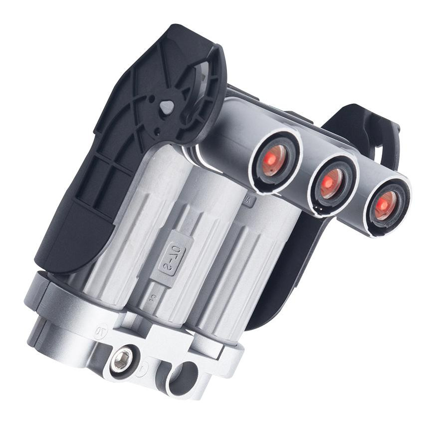 Amphenol Industrial Pl283X-301-50-2-5 Connector, R/a Plug, 3Pos, 300A, 1Kv, Crimp