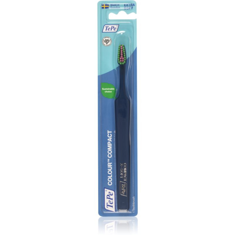 TePe Colour Compact Extra Soft toothbrush Dark Blue 1 pc