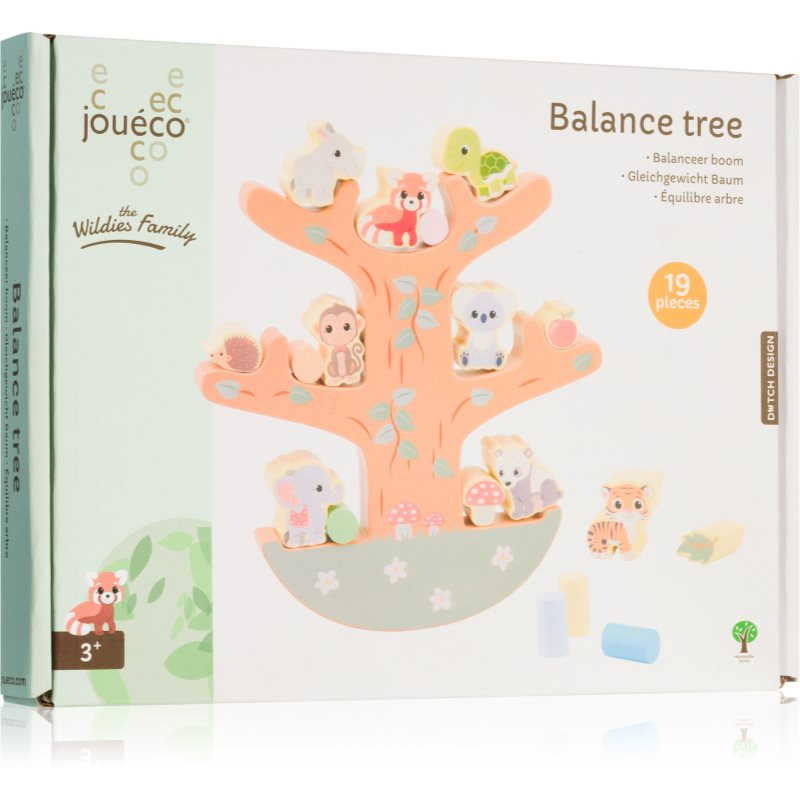 Jouéco The Wildies Family Balance Tree game wooden 36 m+ 19 pc