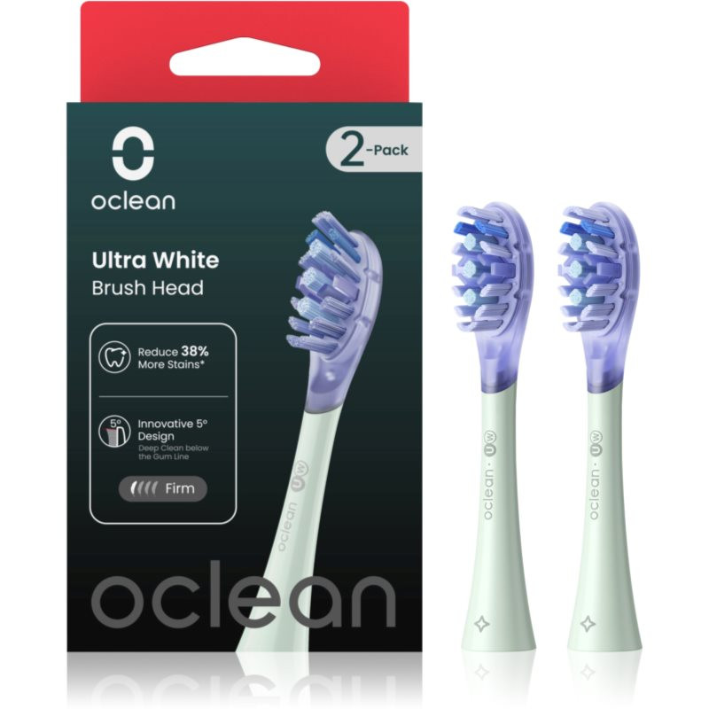 Oclean Ultra White UW01 spare heads Green 2 pc
