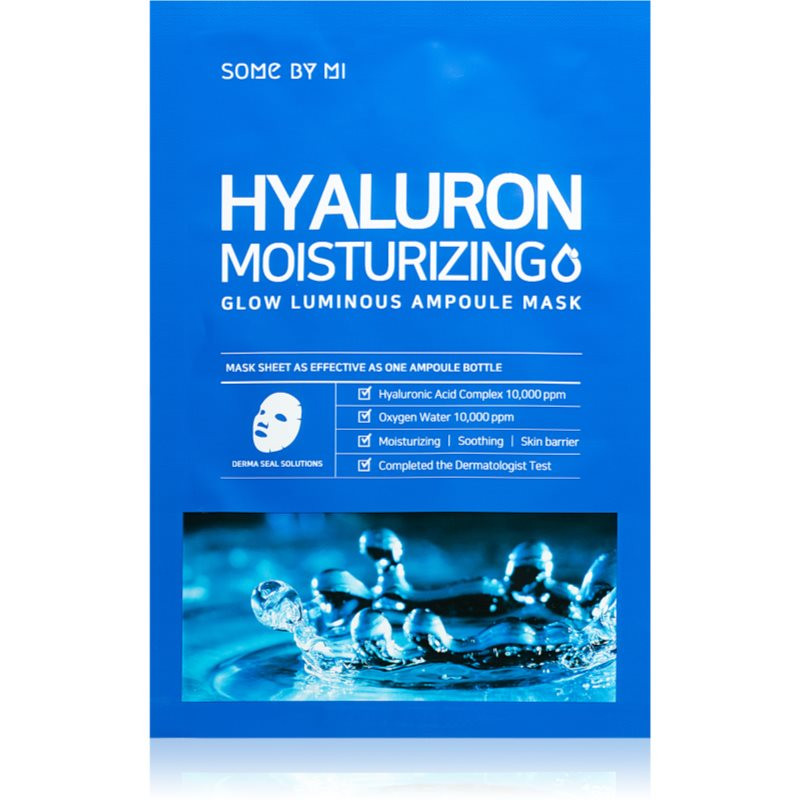 Some By Mi Glow Luminous Hyaluron Moisturizing moisturising face sheet mask with hyaluronic acid 25 g