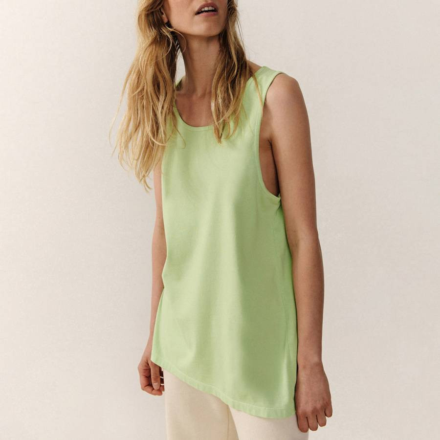 Green Fizvalley Cotton Tank Top